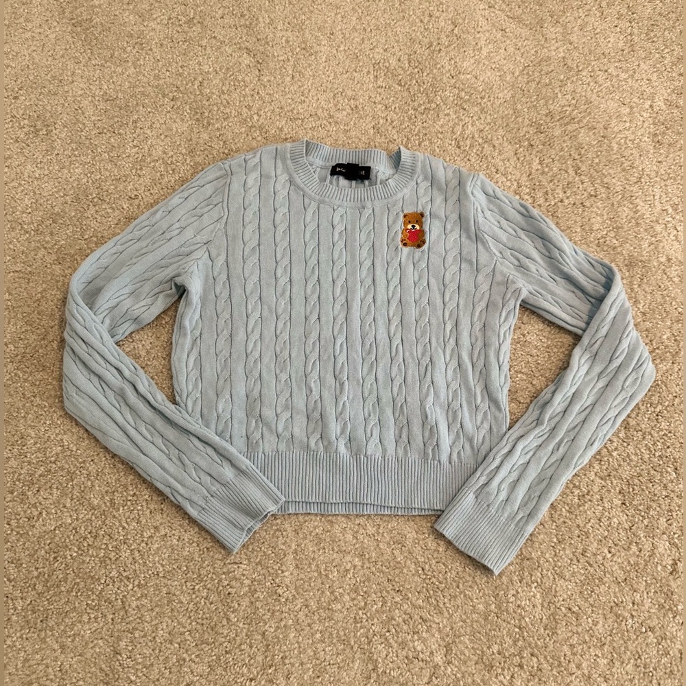 Social Scene Light Blue Sweater